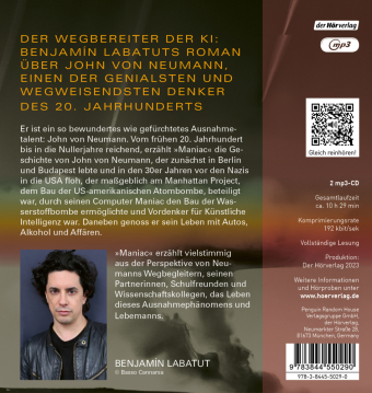 Maniac,2 Audio-CD, 2 MP3