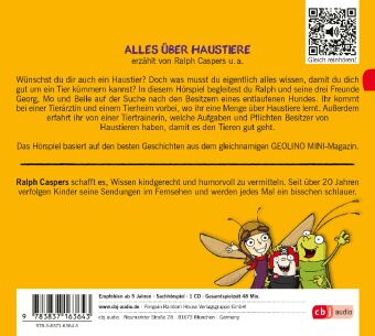 GEOLINO MINI: Alles über Haustiere,1 Audio-CD