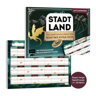 Stadt, Land, das inoffizielle Spiel für Herr der Ringe-Fans - Der Spieleklassiker für alle Fans von Tolkien
