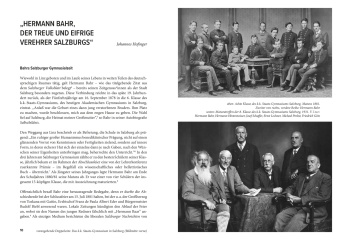 Hermann Bahr und Salzburg