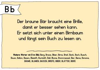 Abc-Entdeckerkarten mit Bildern und Reimen