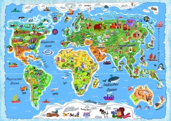 Lais Puzzle Weltkarte in deutsch 500 Teile