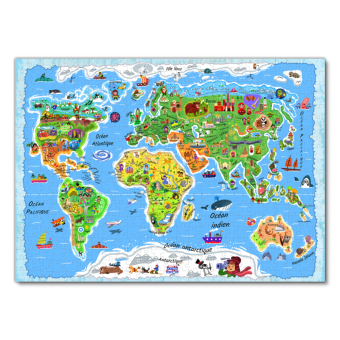 Lais Puzzle Weltkarte in französisch 500 Teile