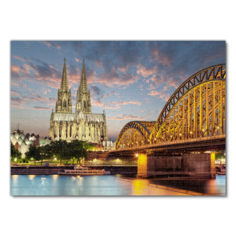 Lais Puzzle Köln Skyline mit Dom und Brücke 500 Teile