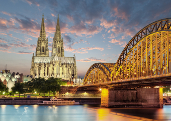 Lais Puzzle Köln Skyline mit Dom und Brücke 500 Teile