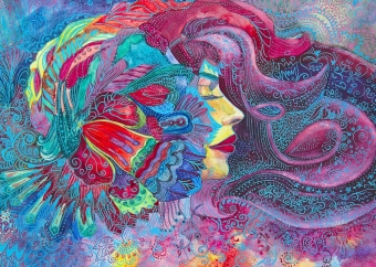 Lais Puzzle Unmögliche, sehr schwierige, psychedelische Farben 2000 Teile