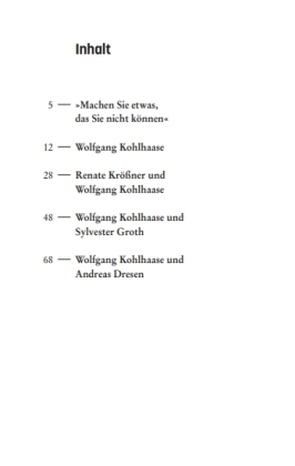 Gespräche mit Wolfgang Kohlhaase