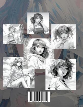 3D Manga Malbuch für Mädchen