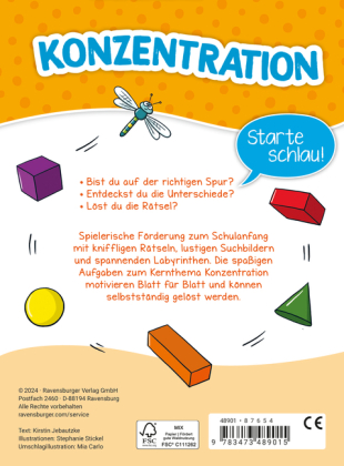Mein Block zum Schulanfang: Konzentration