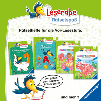 Leserabe Rätselspaß - Zauber-Malrätsel zum Lesenlernen: Dinos (Vor-Lesestufe)