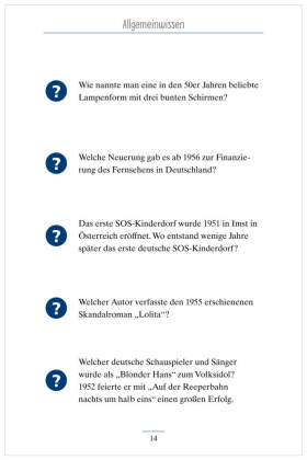 Das Quiz. Gedächtnistraining für Senioren: Allgemeinwissen