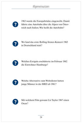 Das Quiz. Gedächtnistraining für Senioren: Allgemeinwissen