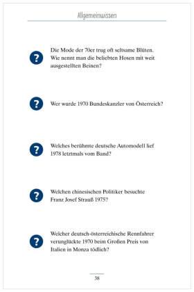 Das Quiz. Gedächtnistraining für Senioren: Allgemeinwissen