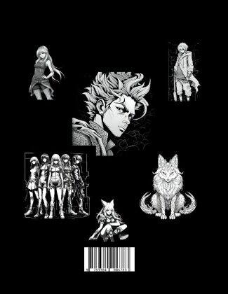 Black Manga Malbuch.