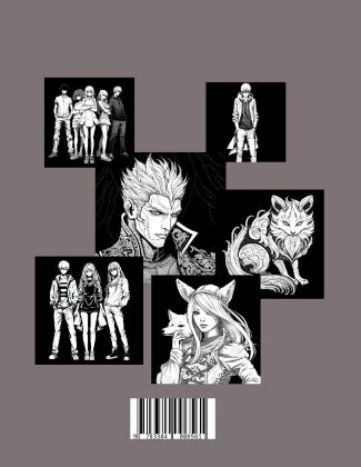 Black Manga Malbuch.