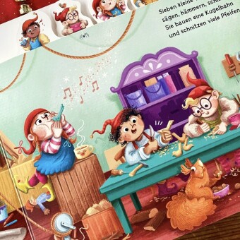 Sieben kleine Weihnachtswichtel 