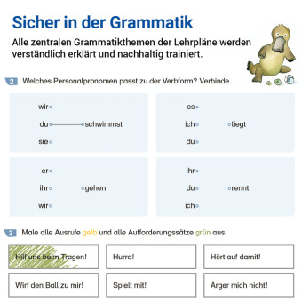 Grammatik mit Rico Schnabel, Klasse 3 - silbierte Ausgabe
