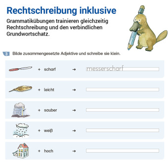 Grammatik mit Rico Schnabel, Klasse 3 - silbierte Ausgabe