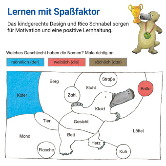 Grammatik mit Rico Schnabel, Klasse 3 - silbierte Ausgabe