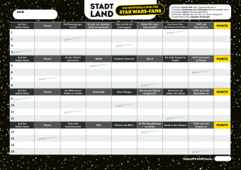 Stadt, Land, das inoffizielle Spiel für Star Wars-Fans - Der Spieleklassiker für alle Fans von Luke, Leia und Rey