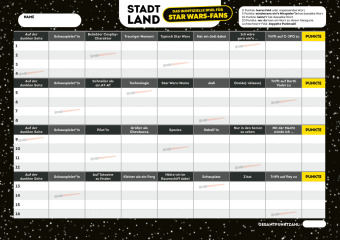 Stadt, Land, das inoffizielle Spiel für Star Wars-Fans - Der Spieleklassiker für alle Fans von Luke, Leia und Rey