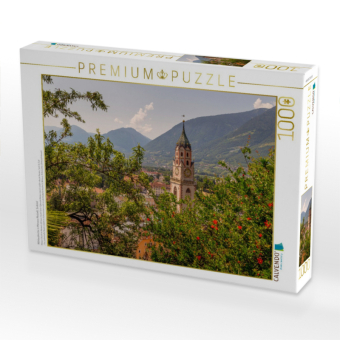 CALVENDO Puzzle Nilolauskirche in Merans Altstadt, Südtirol | 1000 Teile Lege-Größe 64x48cm Foto-Puzzle für glückliche Stunden