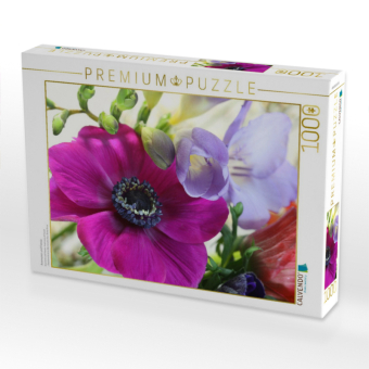 CALVENDO Puzzle Anemonen und Freesie | 1000 Teile Lege-Größe 64x48cm Foto-Puzzle für glückliche Stunden