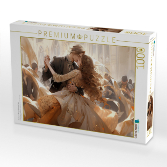 CALVENDO Puzzle Pärchen im Manga Style beim Tanz | 1000 Teile Lege-Größe 64x48cm Foto-Puzzle für glückliche Stunden