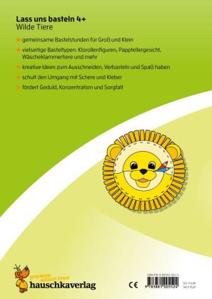 Lass uns basteln - Bastelbuch ab 4 Jahre - Wilde Tiere