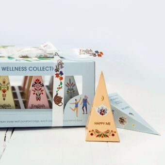 Teegeschenk mit Schleife "Wellness Tee Kollektion", BIO, 12 Pyramiden-Beutel