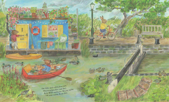 Mit Maus auf dem Fluss