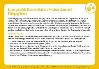Umgang mit Beschwerden, Vorwürfen und Kritik von Eltern, m. 1 Beilage