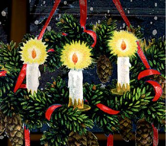 A4-Wand-Adventskalender - Kaminzimmer