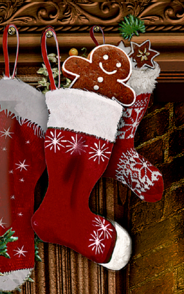 A4-Wand-Adventskalender - Kaminzimmer