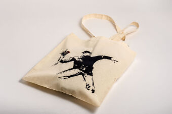 Stofftasche Banksy - Blumenwerfer