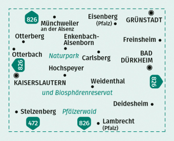 KOMPASS Wanderkarte 471 Pfälzerwald Nord 1:25.000 