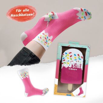 Trötsch Socken am Stiel Erdbeere