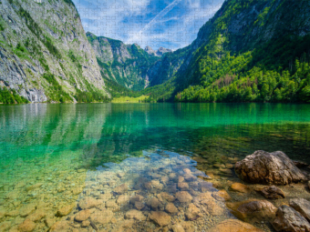 CALVENDO Puzzle Sommer am Obersee | 1000 Teile Lege-Größe 64x48cm Foto-Puzzle für glückliche Stunden