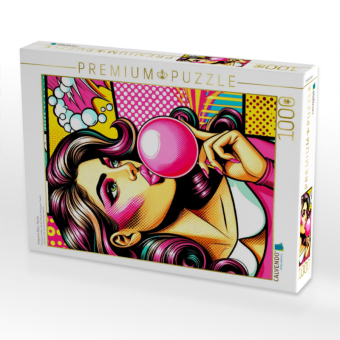 CALVENDO Puzzle Kaugummi-Blase - Pop Art | 1000 Teile Lege-Größe 64x48cm Foto-Puzzle für glückliche Stunden