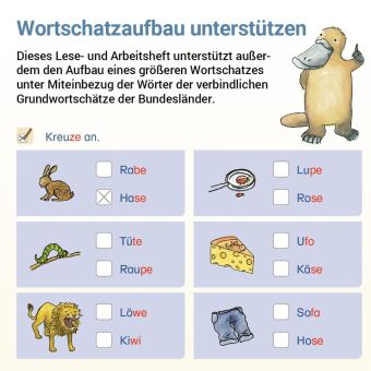 Lesen mit Rico Schnabel, Heft 2: Von der Silbe zum Wort - silbierte Ausgabe, für BOOKii®