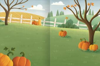 Erstes Stickern - Im Herbst