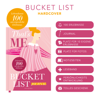 That's Me Bucket List | Das ultimative Bucket List Buch für ein erfülltes Leben | Das Ausfüllbuch für 100 unvergessliche Erlebnisse und Momente | 100 Dinge, die man im Leben getan haben muss
