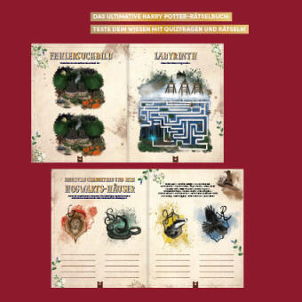 Das inoffizielle Rätselbuch für Potter-Fans. Über 100 Quizfragen, Bilderrätsel, Labyrinthe und mehr zu den bekannten Büchern und Filmen