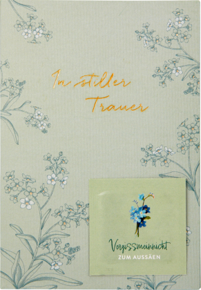 Grußkarten-Set - Trauerkarte mit Blumensamen
