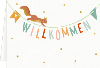 Mini-Grußkarten - Willkommen