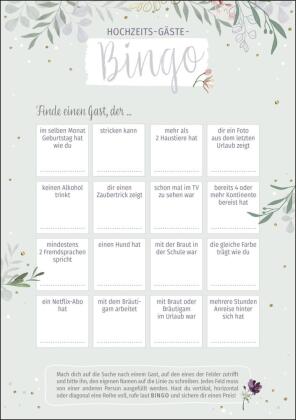 Hochzeits-Gäste-Bingo