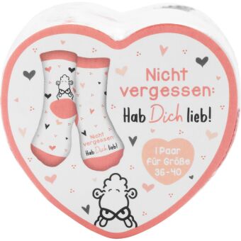 Zaubersocken Motiv "Hab dich lieb"
