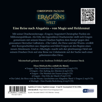 Eragons Welt - Das Vermächtnis der Drachenreiter - Der Auftrag des Ältesten - Die Weisheit des Feuers - Das Erbe der Macht - Die Gabel, die Hexe und der Wurm - Murtagh,21 Audio-CD, 21 MP3