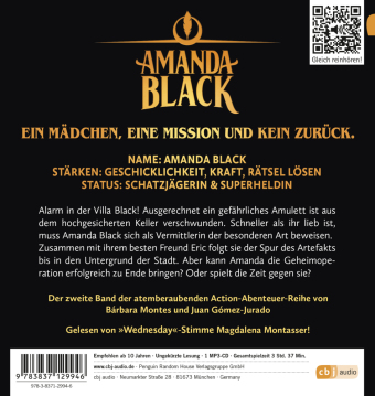 Amanda Black - Geheimoperation im Untergrund,1 Audio-CD, 1 MP3