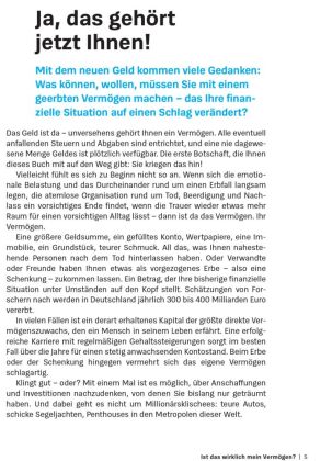 Vermögen geerbt, was nun?